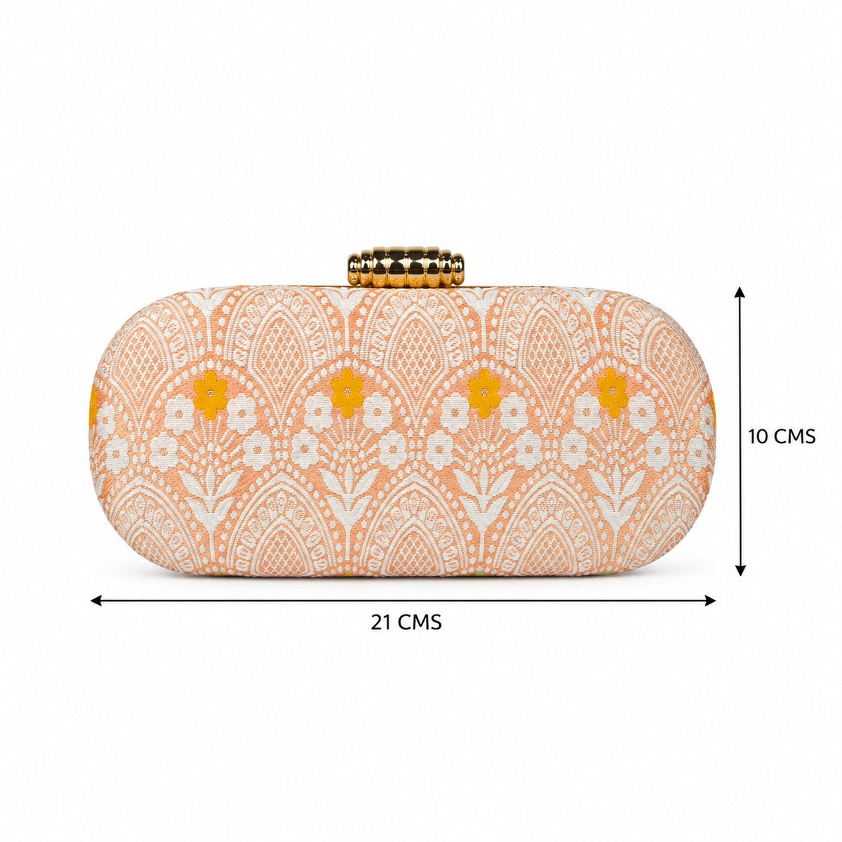 Peach Floral Clutch