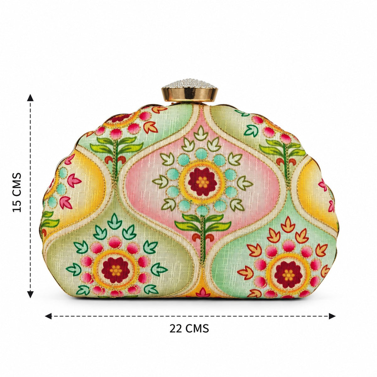 Multicolor Floral Clutch