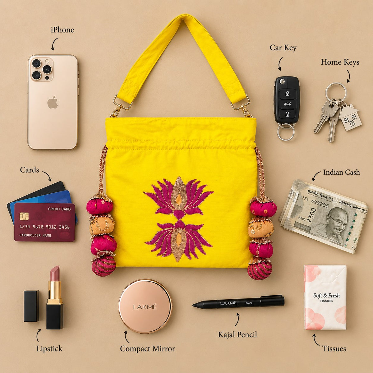Sunshine Lotus Bloom Potli