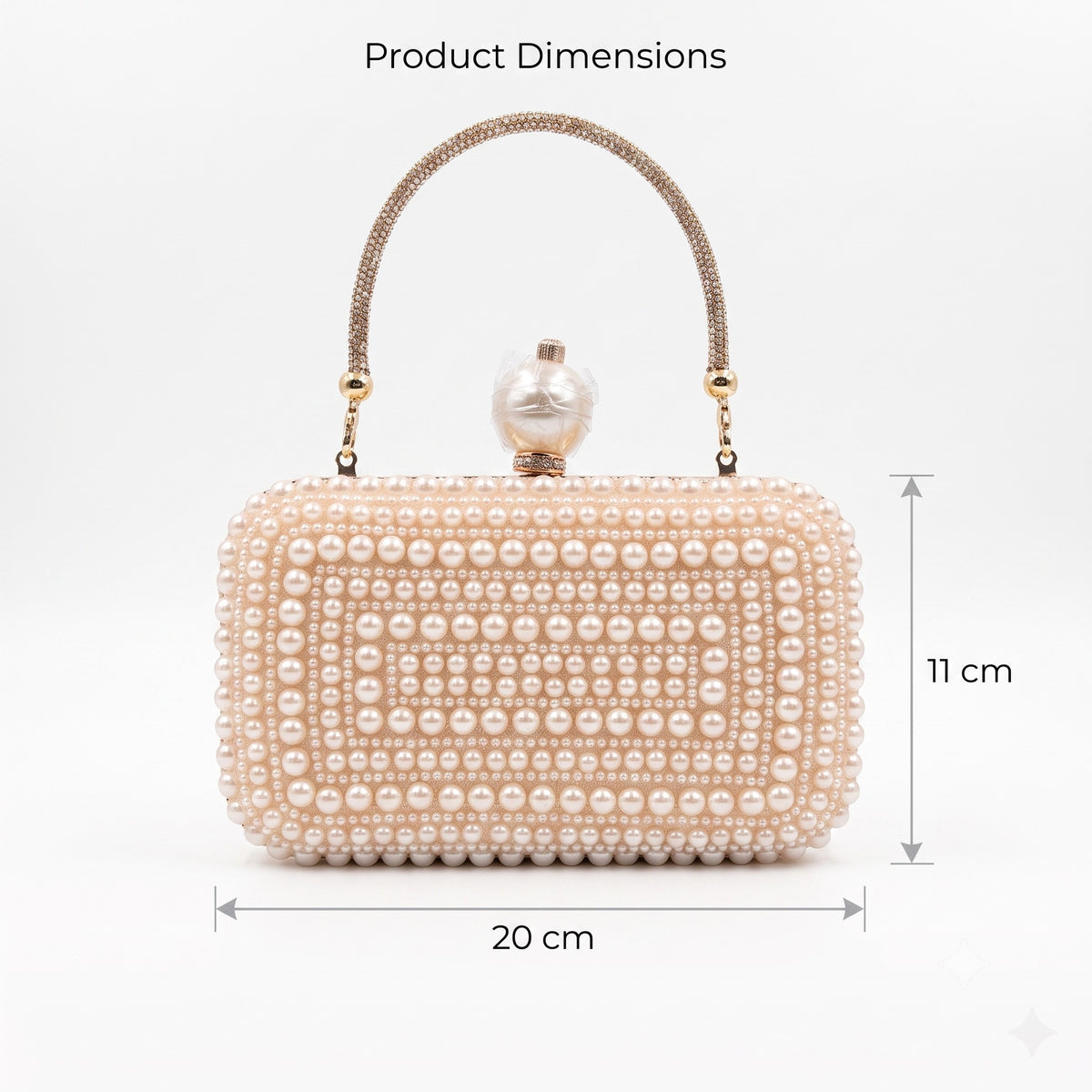 Blush Pink Pearl Box Clutch