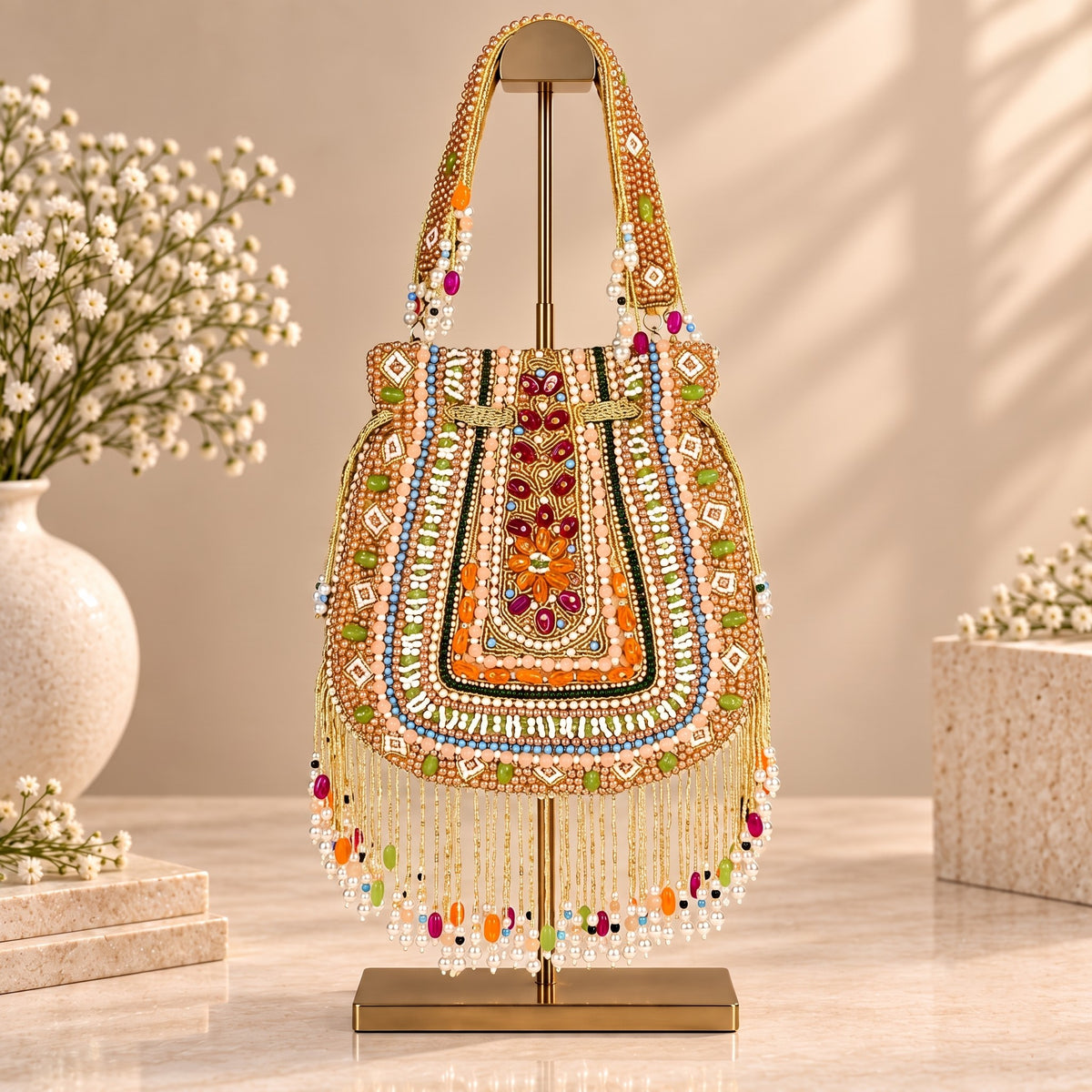Boho Carnival Beaded Potli