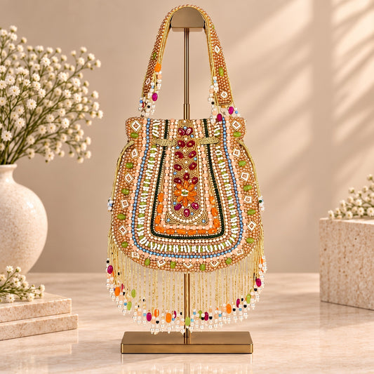 Boho Carnival Beaded Potli