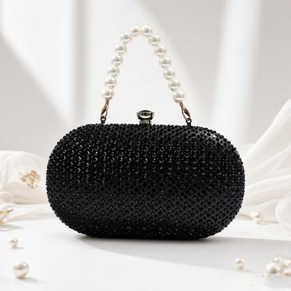 Noir Black Pearl Handle Clutch