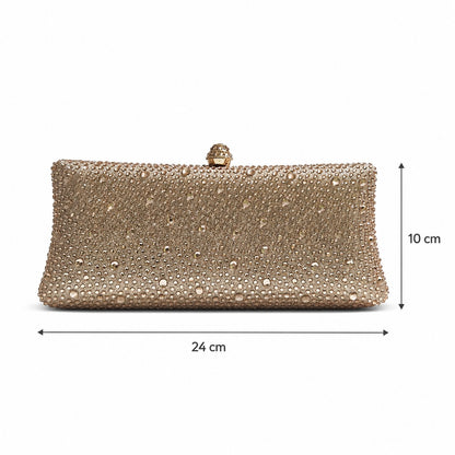 Rose Gold Crystal Clutch