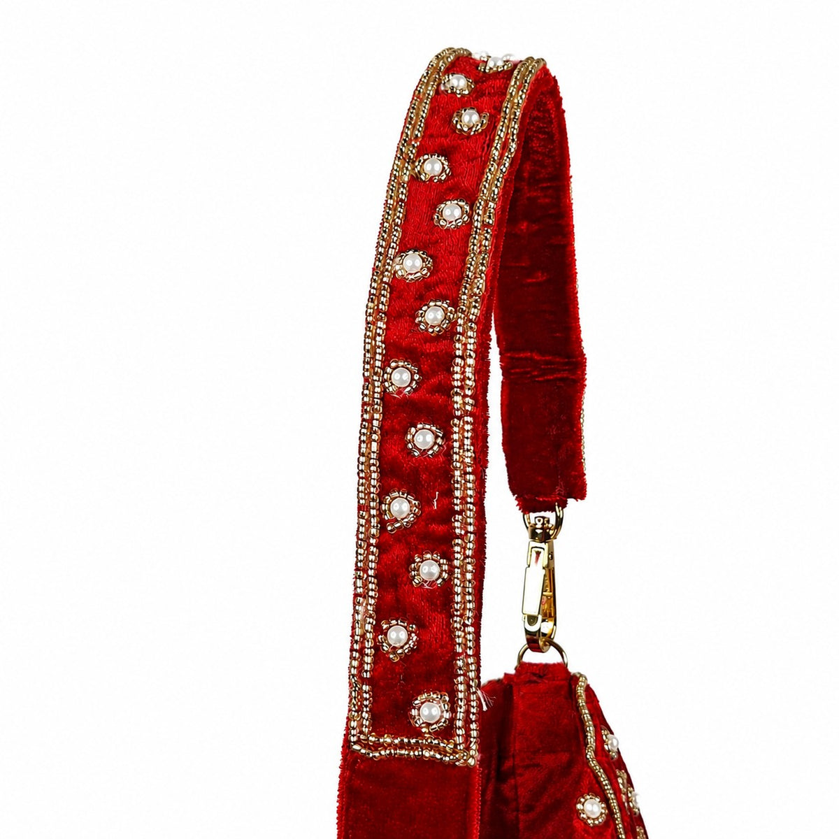 Ruby Mirror Medallion Potli