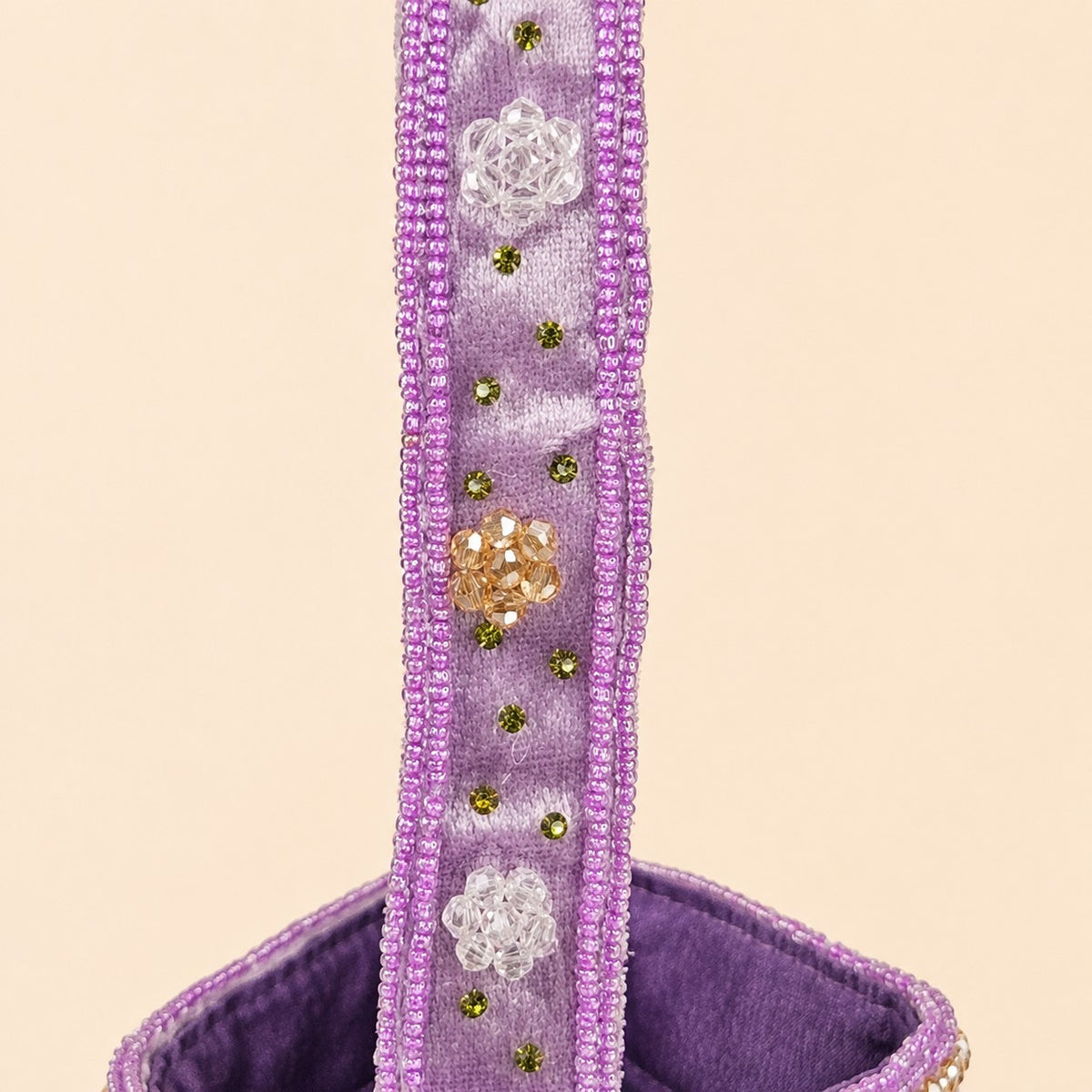 Lavender Bloom Beaded Potli