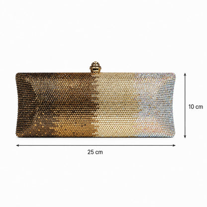 Golden Ombre Crystal Clutch