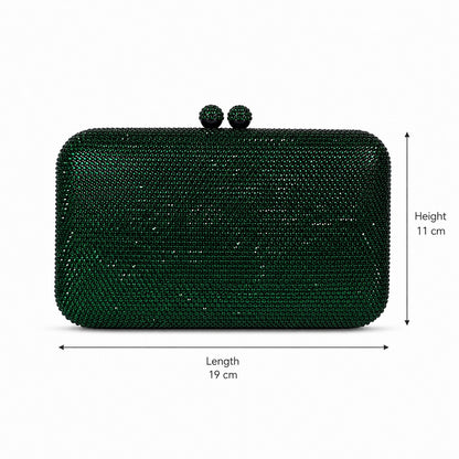 Emerald Green Box Clutch