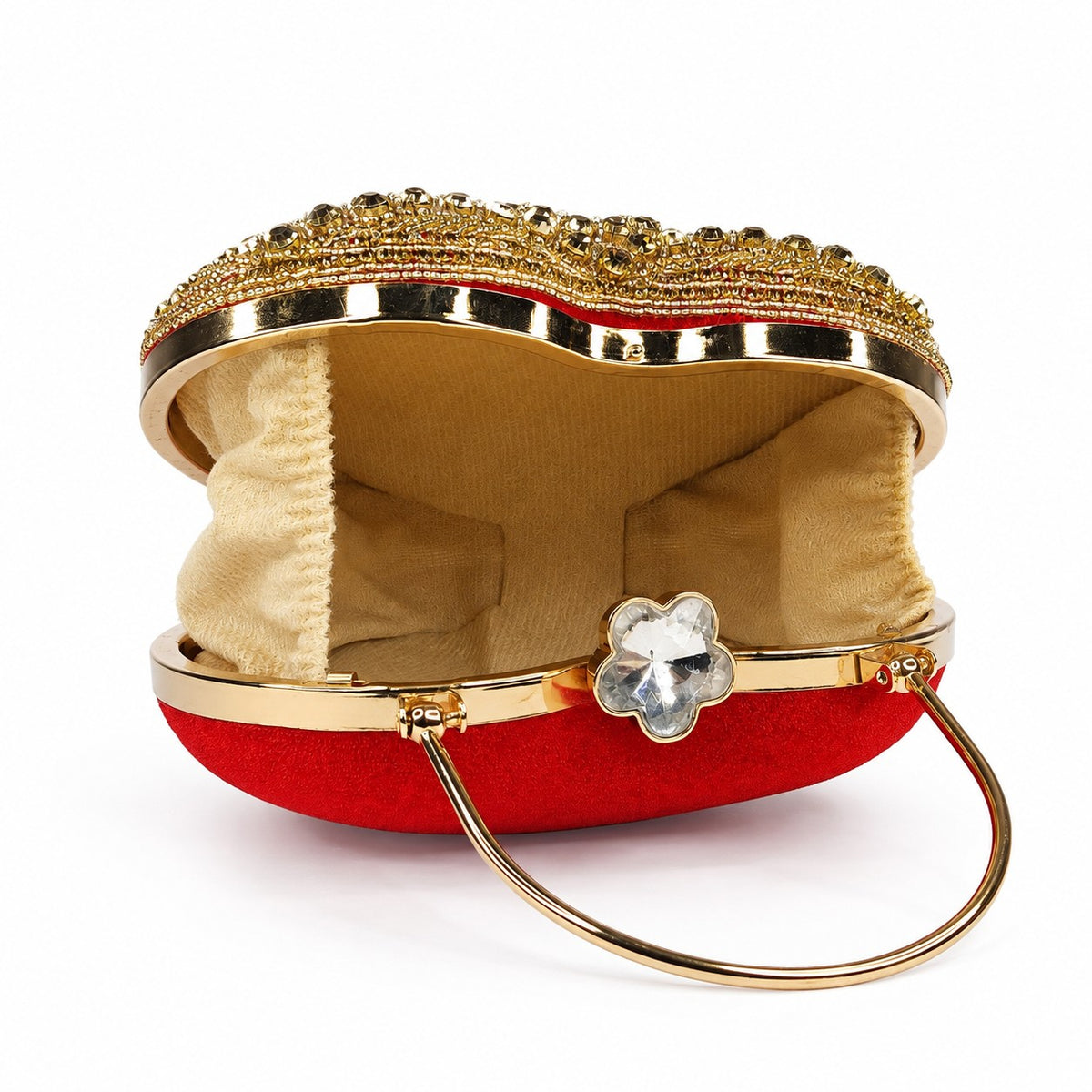 Red Heart Crystal Clutch