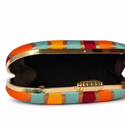 Colourblock clutch