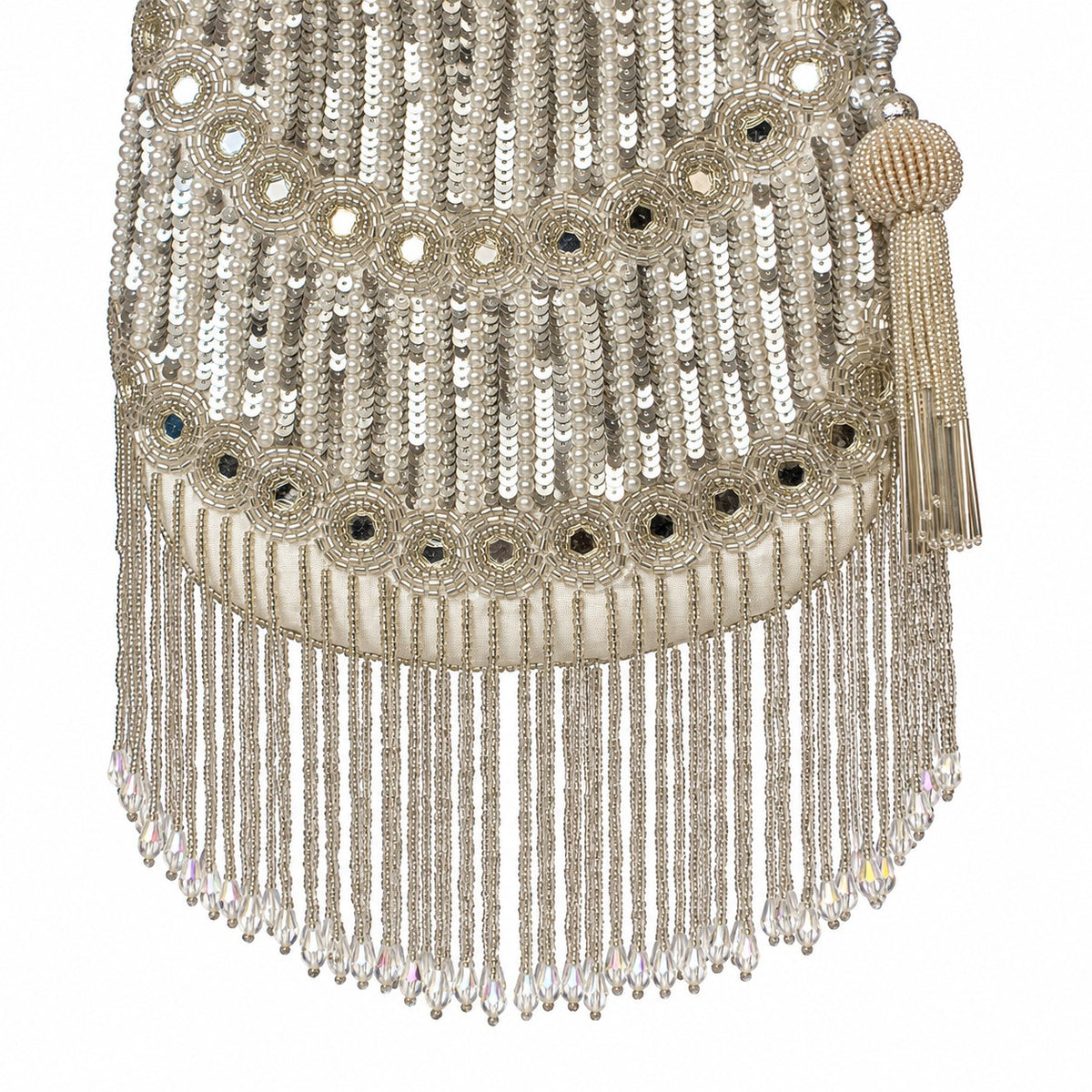 Silver Sequin Bridal Potli
