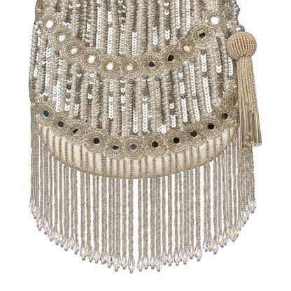 Silver Sequin Bridal Potli