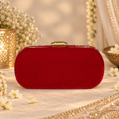 Embellished Red Bridal Clutch