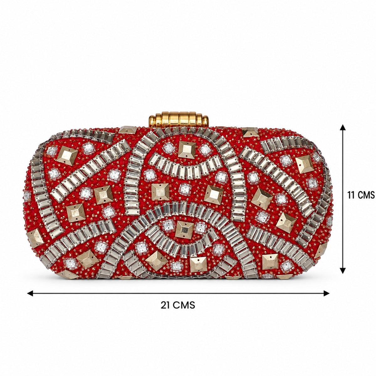 Embellished Red Bridal Clutch