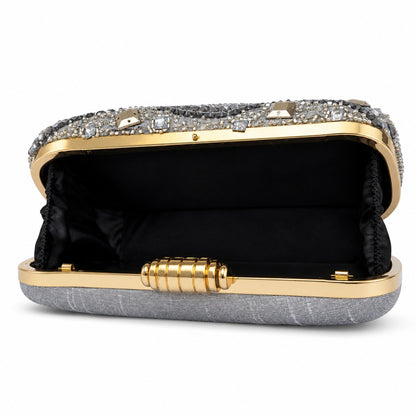 Embellished Silver Bridal Clutch