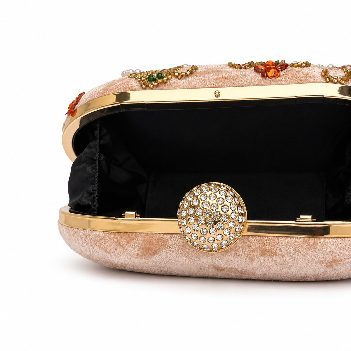 Blush Pink Beaded Bridal Clutch