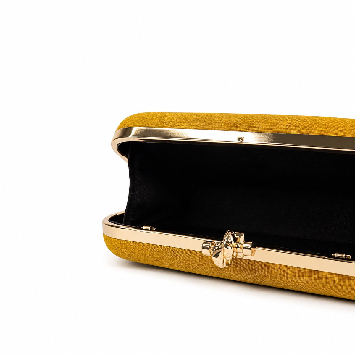 Golden Peacock Feather Clutch