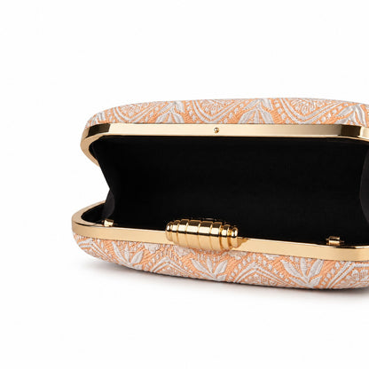 Peach Floral Clutch