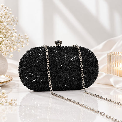 Noir Black Pearl Handle Clutch