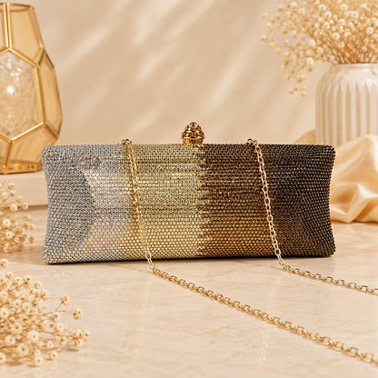 Golden Ombre Crystal Clutch