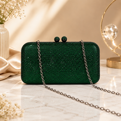Emerald Green Box Clutch