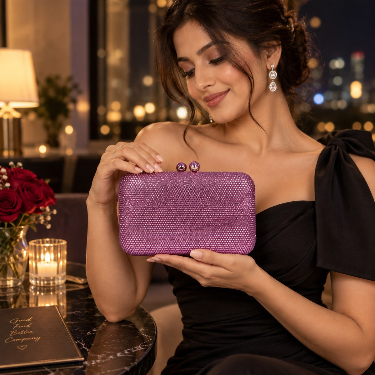 Orchid Pink Box Clutch