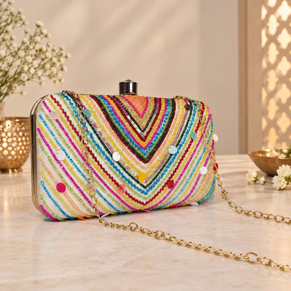 Vibrant Beaded Clutch