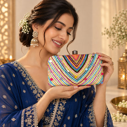 Vibrant Beaded Clutch
