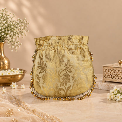 Golden Brocade Potli