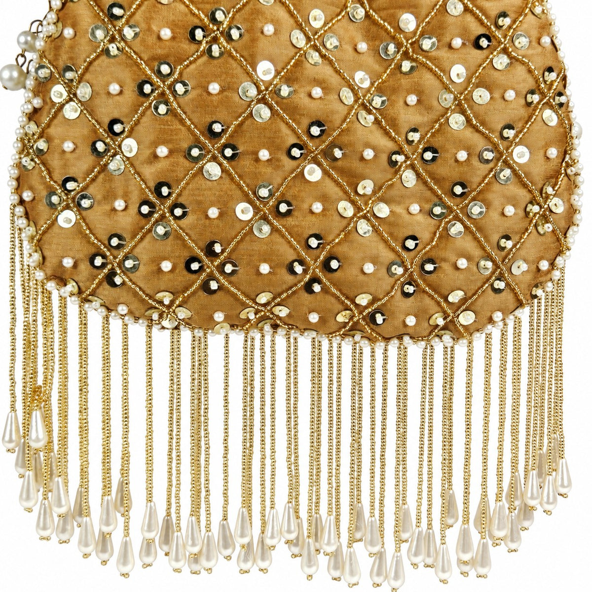 Luxurious Golden Sequin Potli
