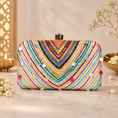 Vibrant Beaded Clutch