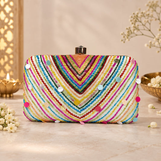 Vibrant Beaded Clutch