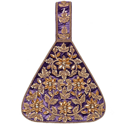 Ornate Lavender Embroidered Potli