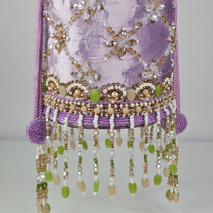 Lavender Bloom Beaded Potli