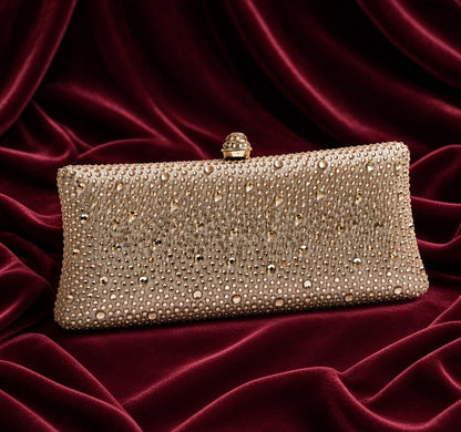 Rose Gold Crystal Clutch