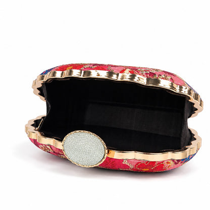 Ornate Rose Floral Clutch