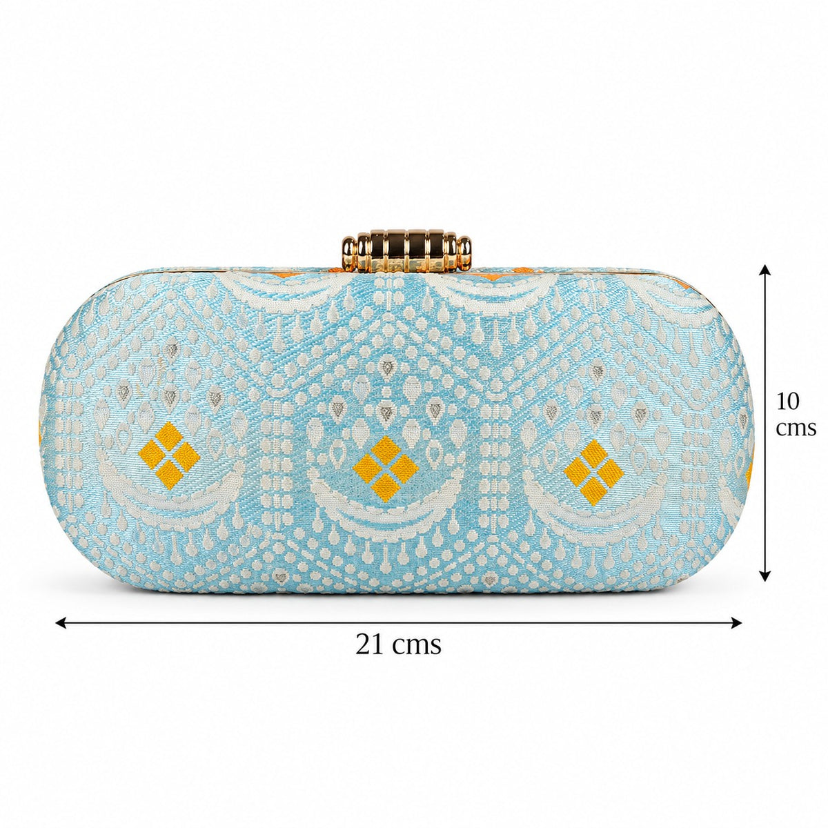 Pastel Blue Floral Clutch